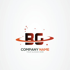 Letter BG GB Modern Planet space logo design With Creative Vector Elements