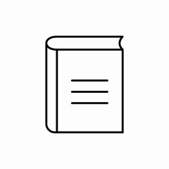 Closed book document icon vector sign