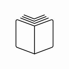 Open book reading icon vector sign