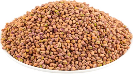 Fototapeta premium Roasted Pistachios in Bowl, Close Up View, Pile of Nuts