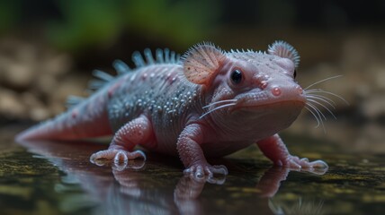 Fototapeta premium Pale, Unique Reptile Close-up
