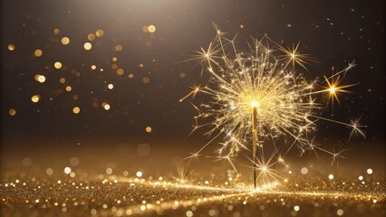 Naklejka premium Isolated Golden Sparkles and Glints for High-End Product Photography