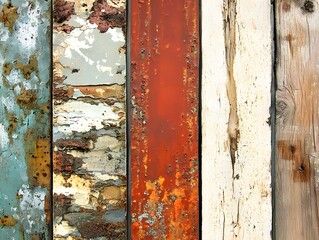 Rustic Weathered Wood and Metal Texture Background