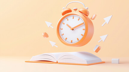 Surreal Clock and Book