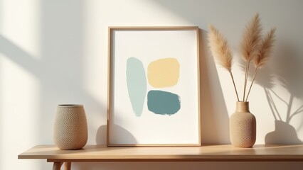 Minimalist Art Print With Pampas Grass