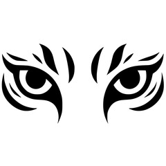 Tiger eye silhouette