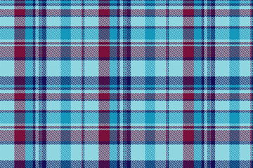 Fade plaid pattern textile, dreamy tartan texture seamless. Birthday background fabric vector check in cyan and pink colors.