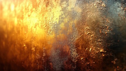 Abstract Golden Metallic Grunge Texture Surface Background With Light Effect