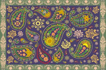 Elegant Paisley Pattern. Timeless Swirls & Intricate Details, rug, carpet 
