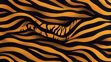 Striking Tiger Stripe Pattern in Bold Orange and Black with Intricate Details Showcasing Natural Beauty
