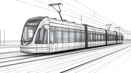 Naklejka premium train in motion