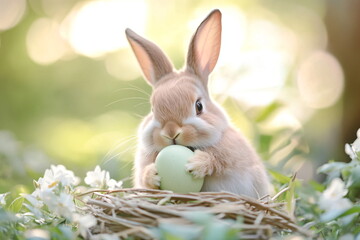 Easter bunny with easter egg