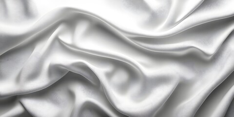 Obraz premium Silken Waves: A close-up view of a lustrous, flowing fabric, showcasing its luxurious texture and soft, fluid motion.