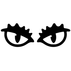 Crocodile eye logo silhouette