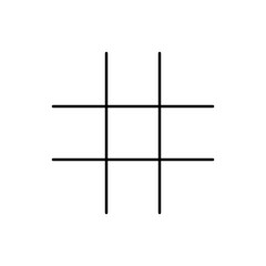 Simple tic tac toe grid outline
