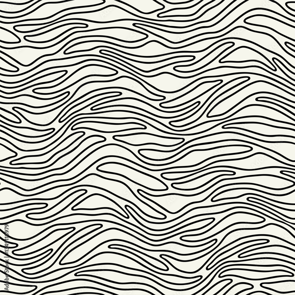 Wall mural vector seamless pattern. abstract grunge texture with monochrome fluid stains. creative background w