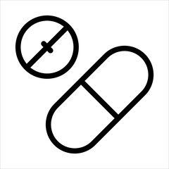 pharmacy line icon vector illustration isolated on white background