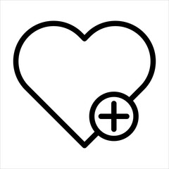 Obraz premium heart line icon vector illustration isolated on white background