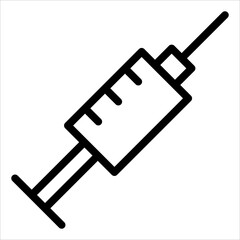 syringe line icon vector illustration isolated on white background