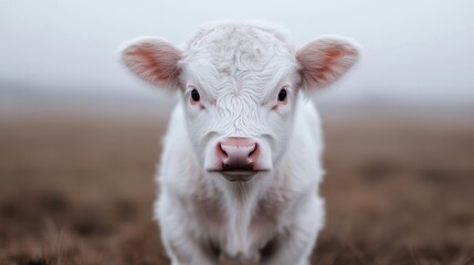 Close-up of a white calf