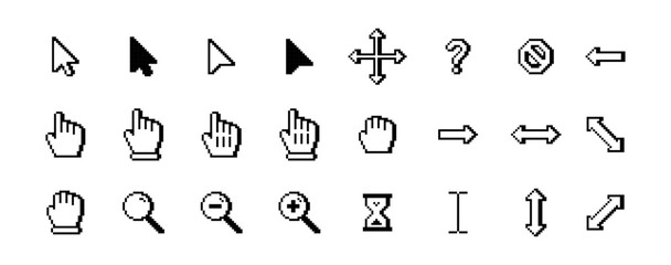 Computer cursor and pointer icon set