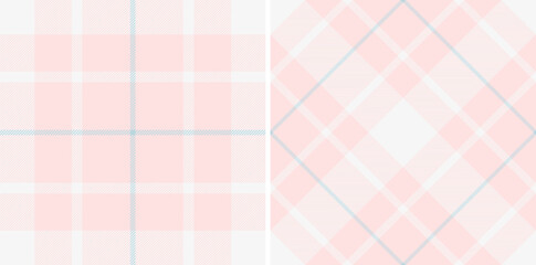 Delicate pastel pink and white plaid patterns perfect for backgrounds, textiles, or packaging.  Subtle textures create a soft, feminine aesthetic.  Ideal for branding, websites, or crafting projects.