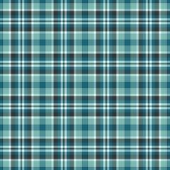 Seamless teal and gray plaid pattern.  Perfect for textile design, website backgrounds, or any project needing a subtle yet stylish checkered texture.  Evokes feelings of calmness and sophistication.
