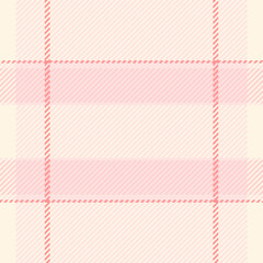 School fabric seamless tartan, infant vector check textile. Premium background plaid pattern texture in misty rose and old lace colors.