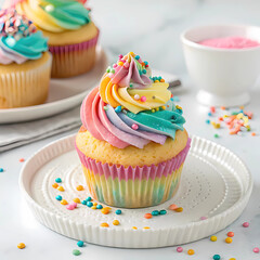 cupcakes on a white background