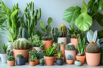 the interior of a home garden, Generative AI	