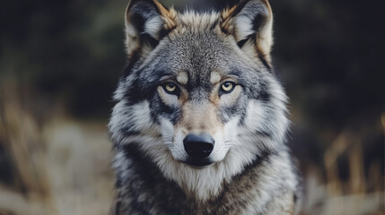 Fototapeta premium Eurasian wolf in forest