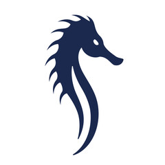silhouette of a seahorse or sea dragon