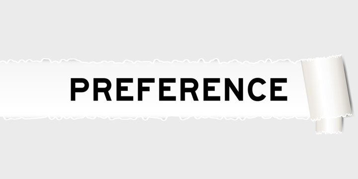 Ripped gray paper background that have word preference under torn part