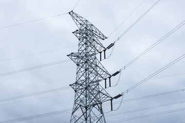 High voltage power line tower