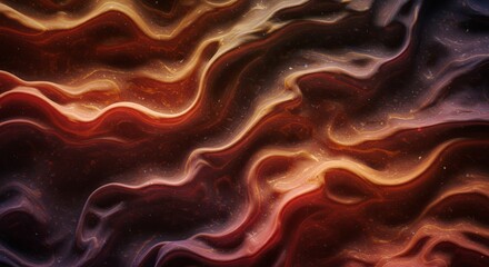 Obraz premium The image is a close up of a red and orange wave pattern