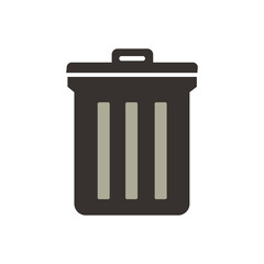 Trash can icon vector. Trash icon vector on white background.  