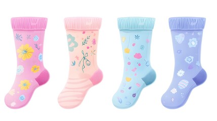Vibrant collection of colorful and funny socks for playful and trendy fashion enthusiasts