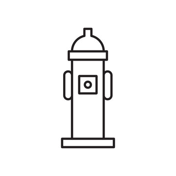 recommend clip art: Fire hydrant icon in thin stroke