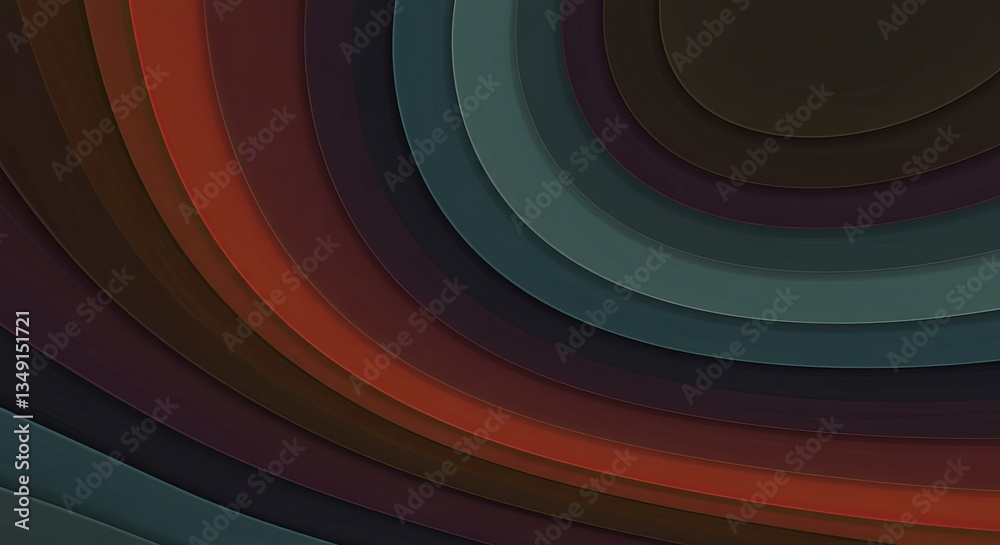 Poster a colorful abstract pattern with a dark blue stripe