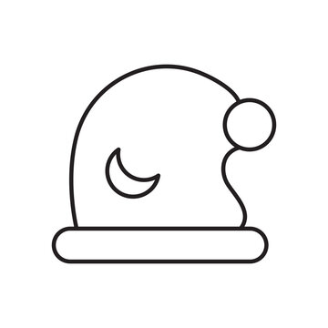 recommend clip art: Sleeping hat icon simple vector on white background