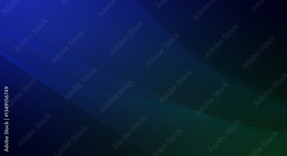 Poster a blue and green background with a wave pattern