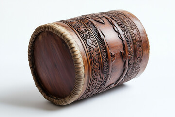 kendang kendang, traditional Indonesian percussion instrument, with white background