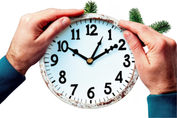 Hands Holding An Old White Clock A Vintage Retro Time Measurement Concept Isolated On Transparent Background