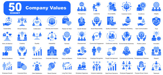 Iconset Company Values - dual tone
