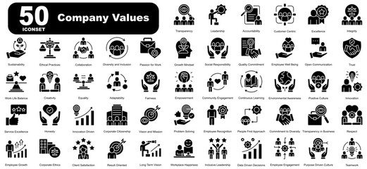 Iconset Company Values - glyph
