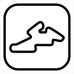 automotodrom brno line icon vector illustration isolated on white background