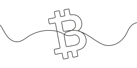 Bitcoin sign. Electronic money. Payment system. Business concept. Vector illustration.