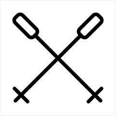 ski line icon vector illustration isolated on white background