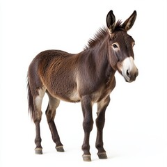 Obraz premium Animals Brown Donkey Moment Background. Detail. Standing