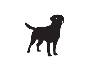 Labrador Retriever Dog Silhouette Vector Graphic